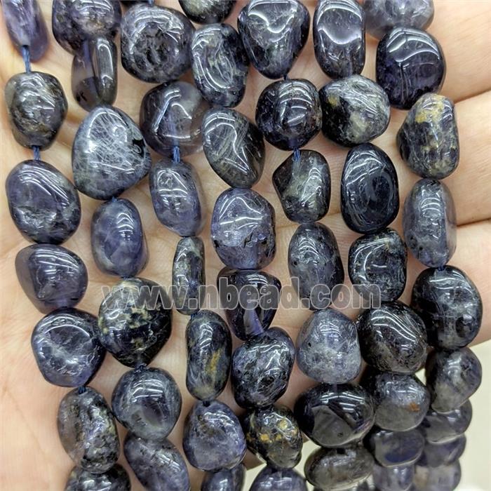Natural Iolite Chips Beads Inkblue Freeform