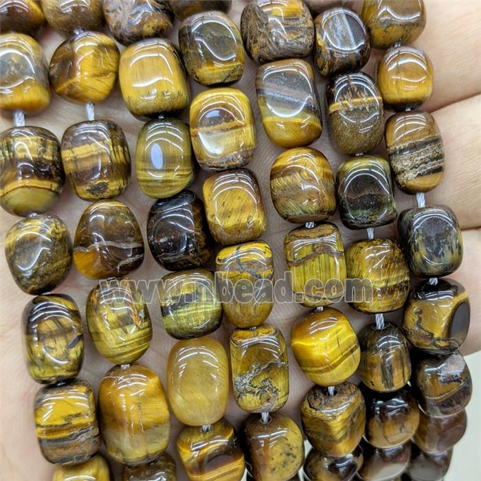 Natural Tiger Eye Stone Chips Beads Freeform