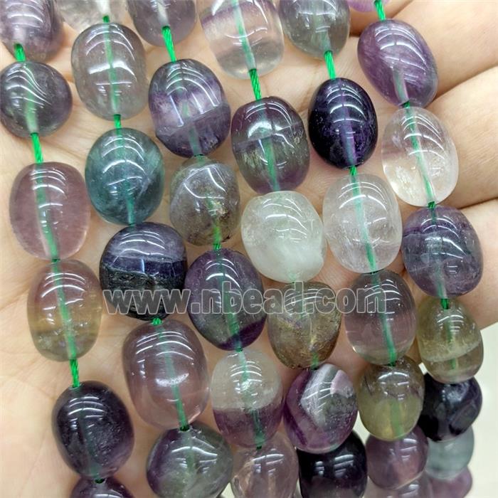 Natural Fluorite Chips Beads Freeform Multicolor