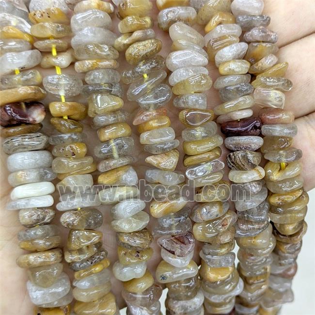 Natural Golden Rutilated Quartz Chips Beads Freeform