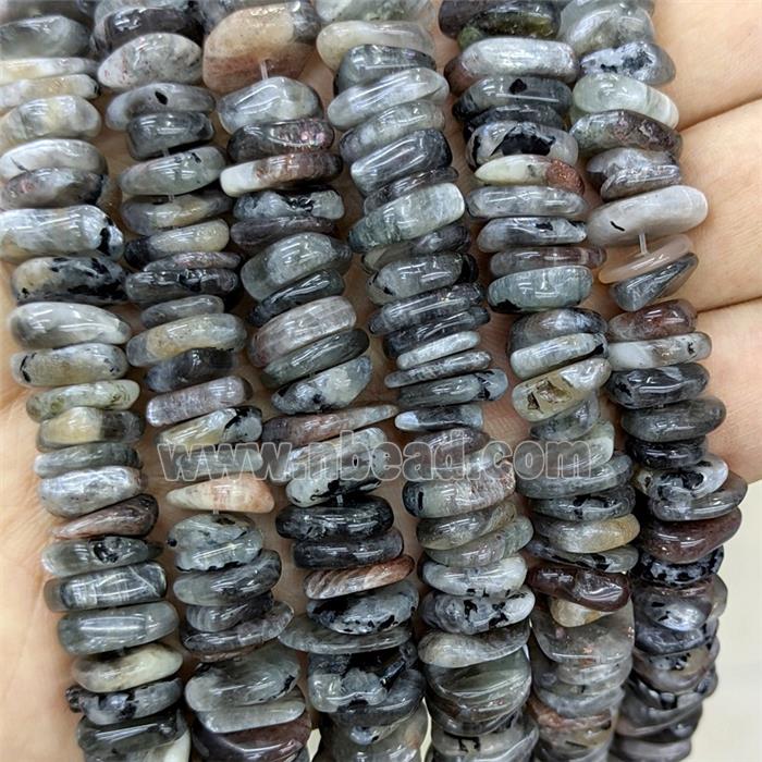 Natural Black Moonstone Chips Beads Freeform