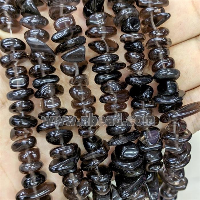 Smoky Crystal Quartz Chips Beads Freeform