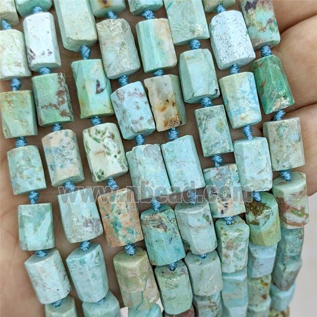 African Turquoise Tube Beads Teal