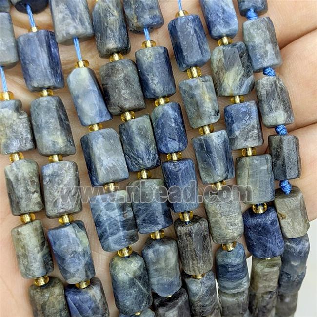 Natural Blue Kyanite Tube Beads