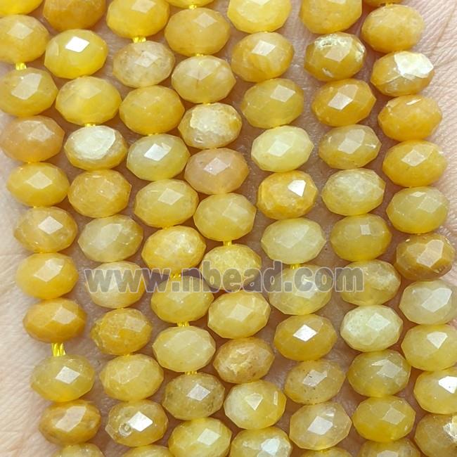 Natural Yellow Aventurine Beads Faceted Rondelle Dye