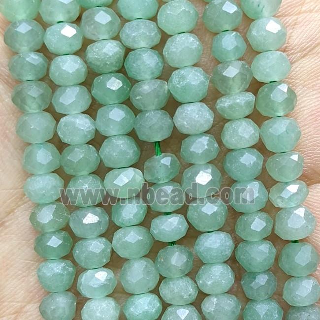 Natural Green Aventurine Beads Faceted Rondelle