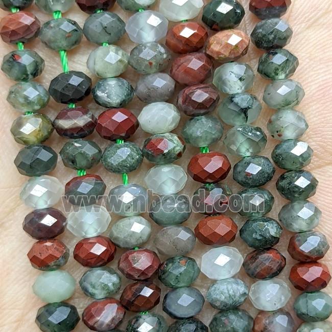 Natural African Bloodstone Beads Faceted Rondelle