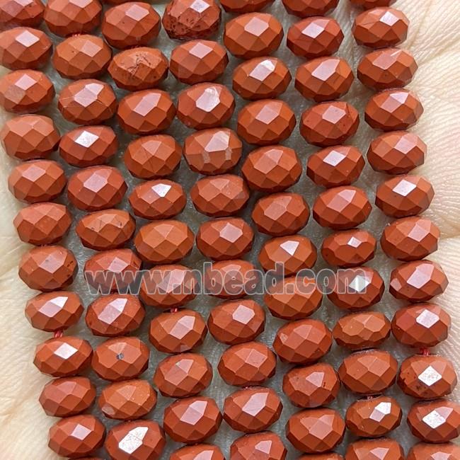 Natural Red Jasper Beads Faceted Rondelle