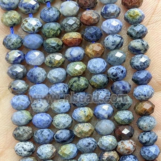 Natural Sunset Dumortierite Beads Blue Faceted Rondelle