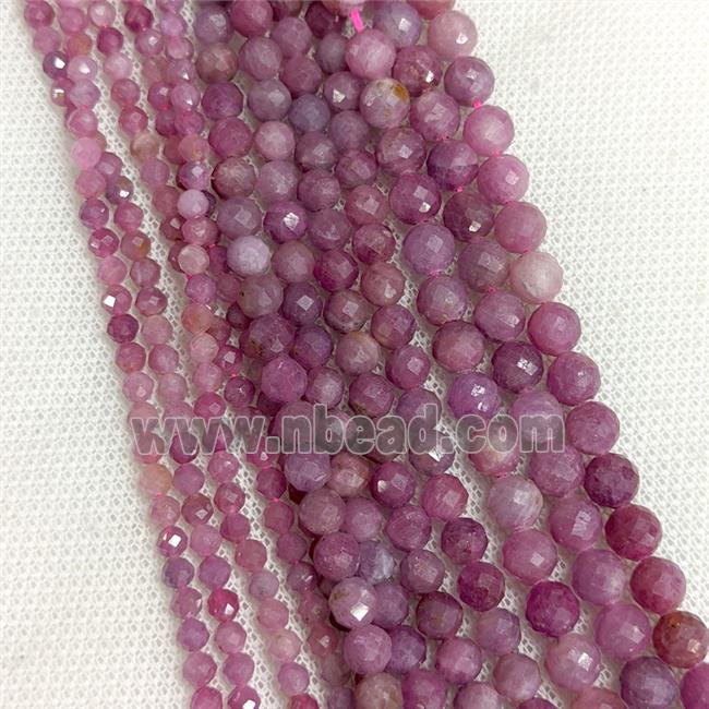 Natural Ruby Beads AA-Grade Red Faceted Round