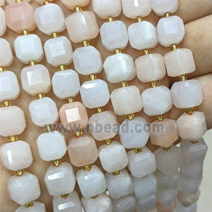 Natural Pink Aventurine Beads Faceted Cube