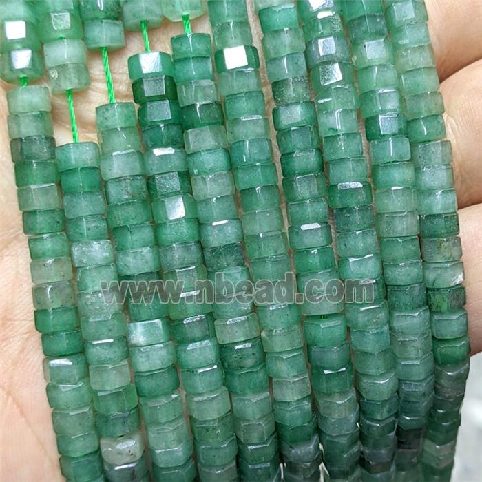 Natural Green Aventurine Hexagon Beads