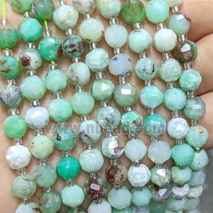 Natural Green Australian Chrysoprase Beads Cutted Round