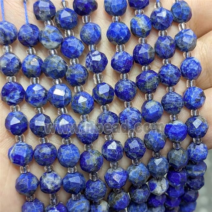 Natural Blue Lapis Lazuli Beads Cutted Round