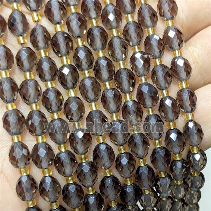 Natural Ice Obsidian Beads Smoky Faceted Rice