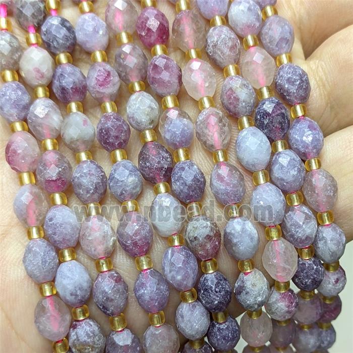 Natural Purple Tourmaline Beads Faceted Rice