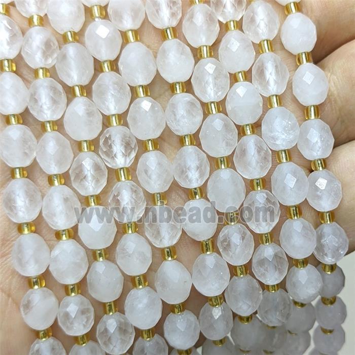 Natural Clear Crystal Quartz Beads Faceted Rice