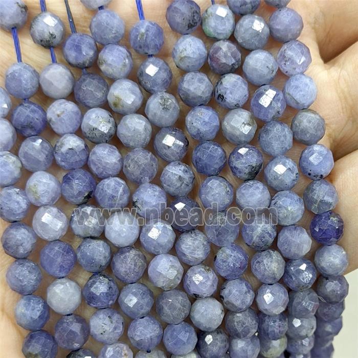 Natural Tanzanite Beads Blue Faceted Round
