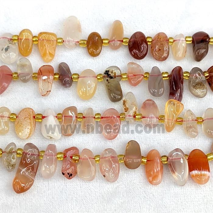 Natural Red Carnelian Agate Chips Beads Freeform Topdrilled