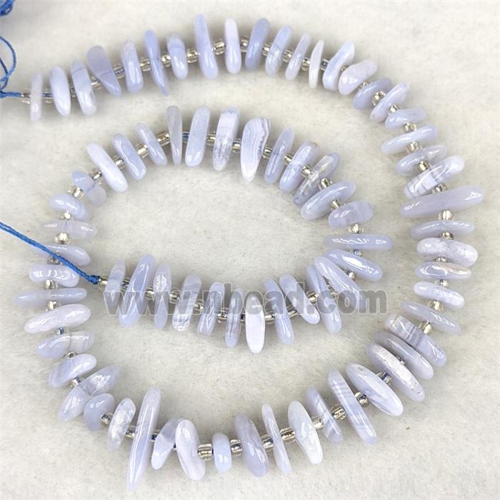 Natural Blue Lace Agate Chips Beads Freeform