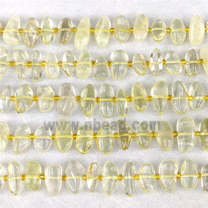 Natural Lemon Quartz Chips Beads Freeform