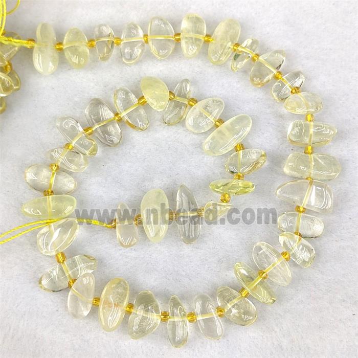 Natural Lemon Quartz Chips Beads Freeform