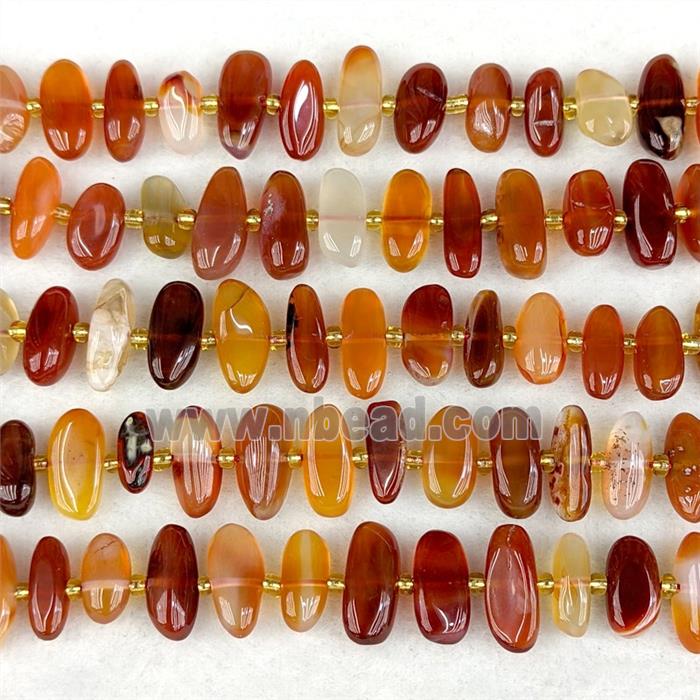 Natural Red Carnelian Agate Chips Beads Freeform
