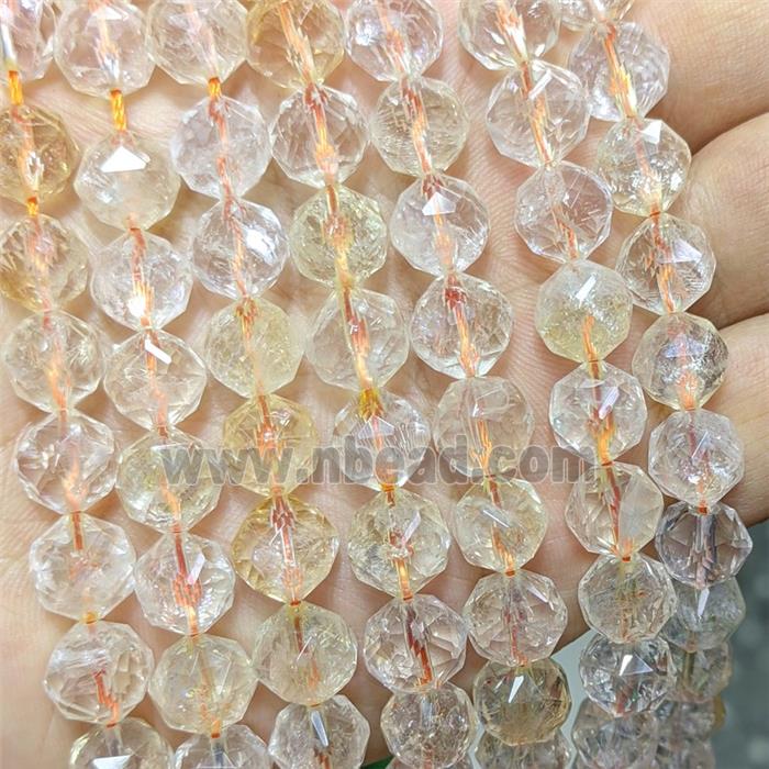 Natural Citrine Beads Cutted Round