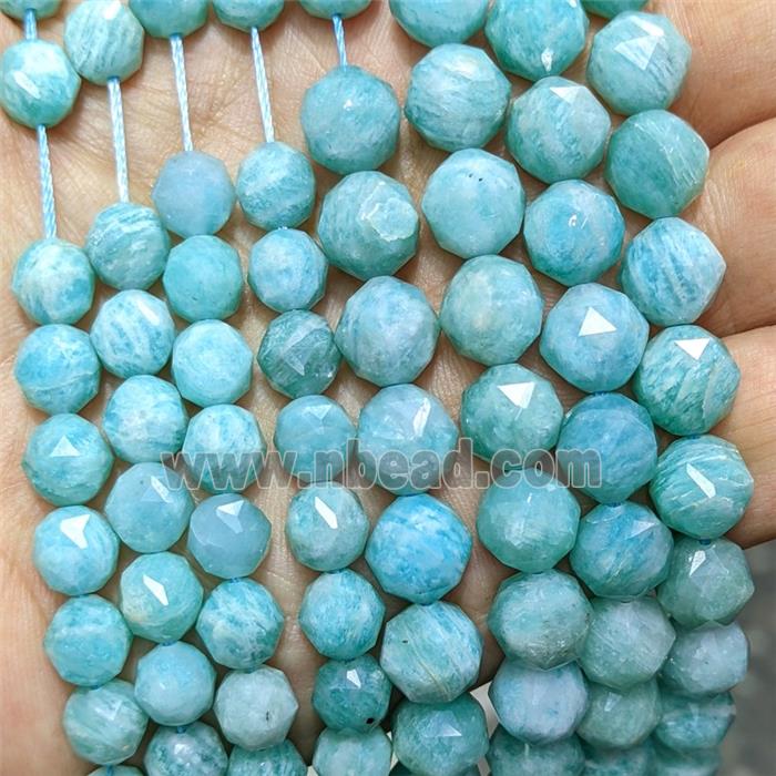 Natural Green Amazonite Beads Cutted Round