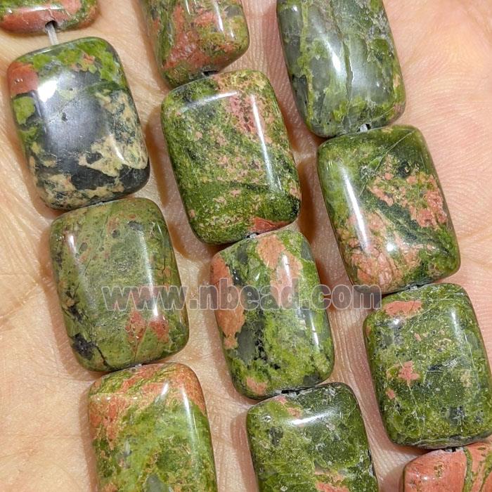 Natural Unakite Rectangle Beads