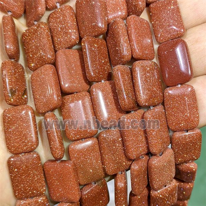 Golden Sandstone Rectangle Beads