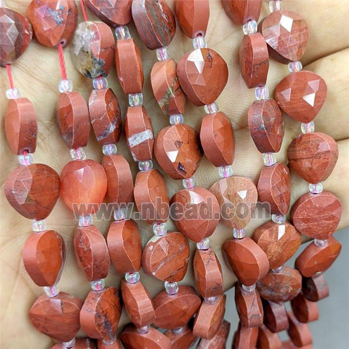 Red Jasper Triangle Beads Faceted