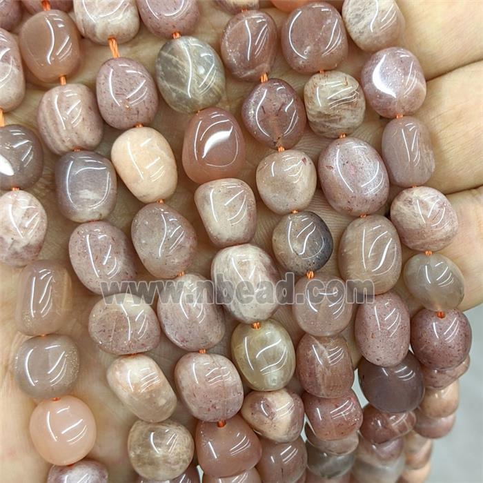 Peach Sunstone Chips Beads Freeform