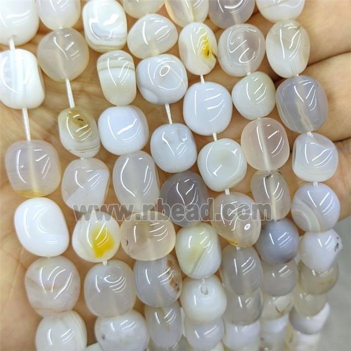 Natural White Agate Chips Beads Freeform