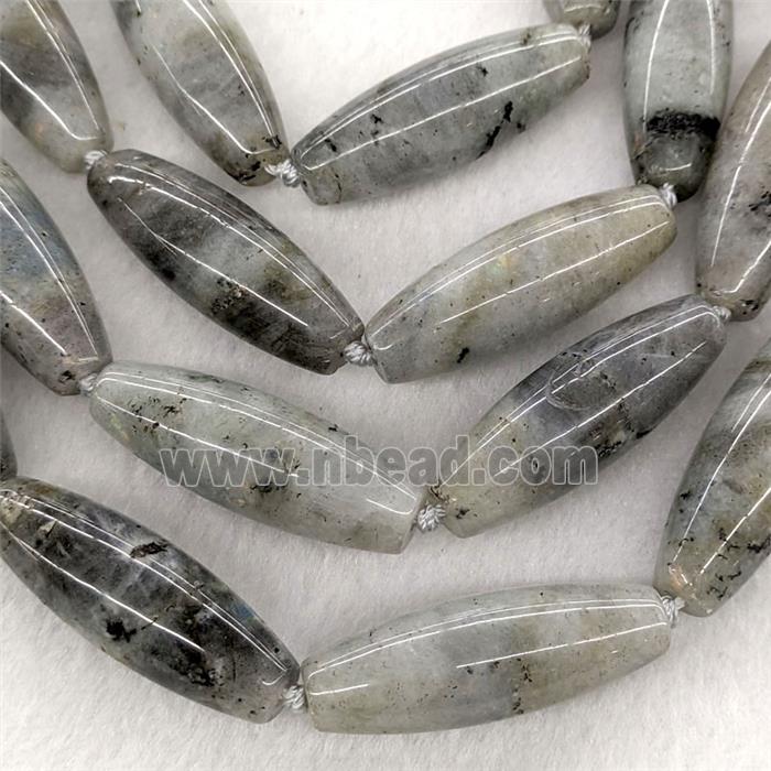 Natural Gray Labradorite Rice Beads