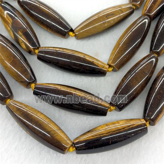 Natural Tiger Eye Stone Rice Beads