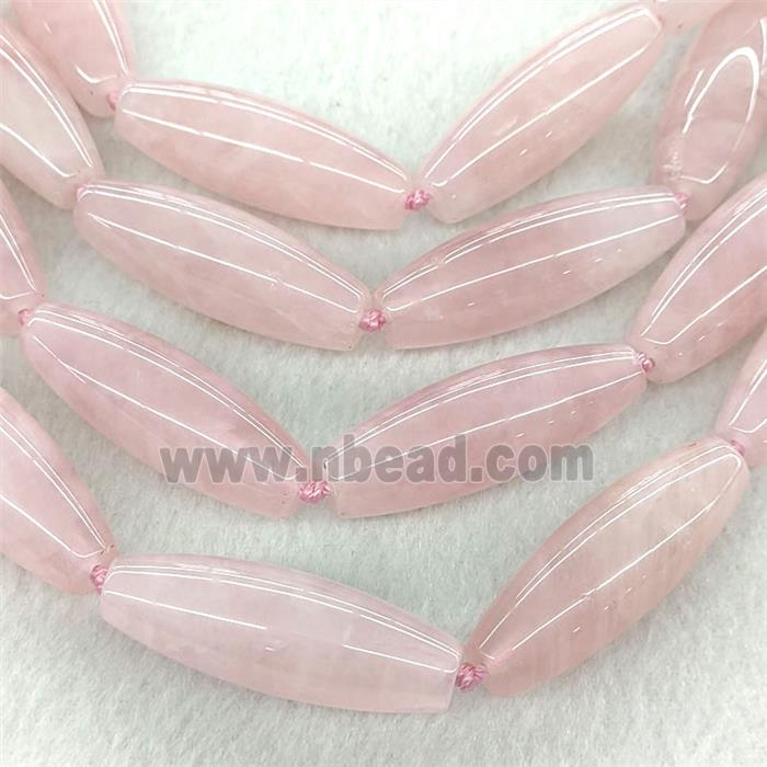 Natural Pink Rose Quartz Rice Beads