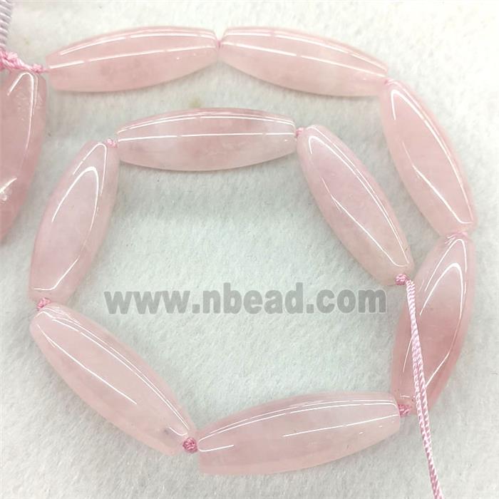 Natural Pink Rose Quartz Rice Beads