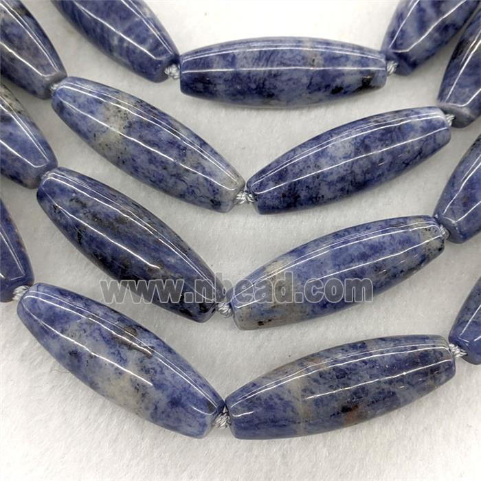 Natural Blue Sodalite Rice Beads
