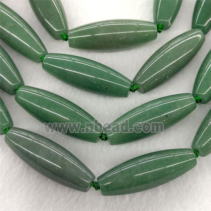 Natural Green Aventurine Rice Beads