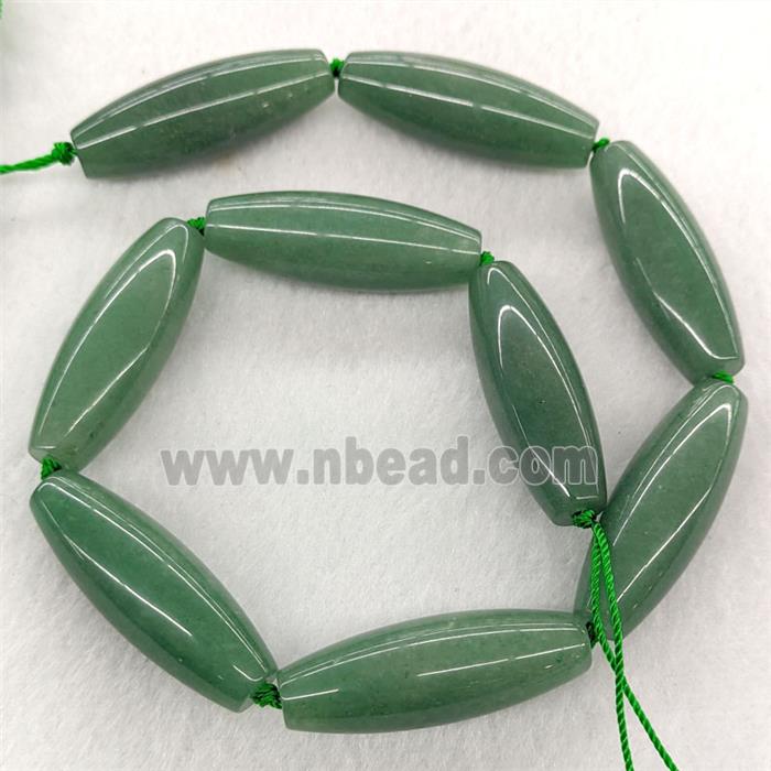 Natural Green Aventurine Rice Beads