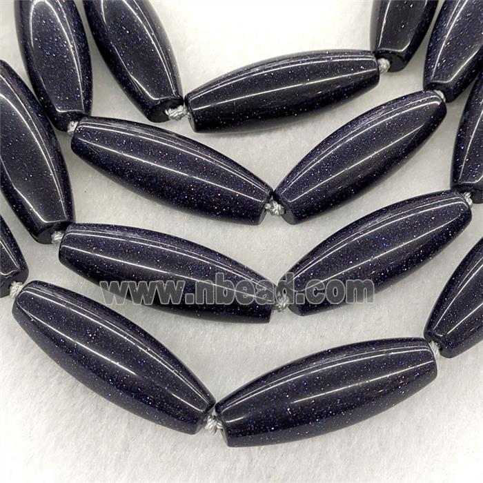 Blue Sandstone Rice Beads