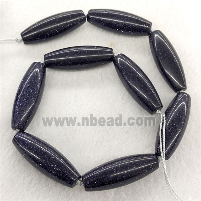 Blue Sandstone Rice Beads