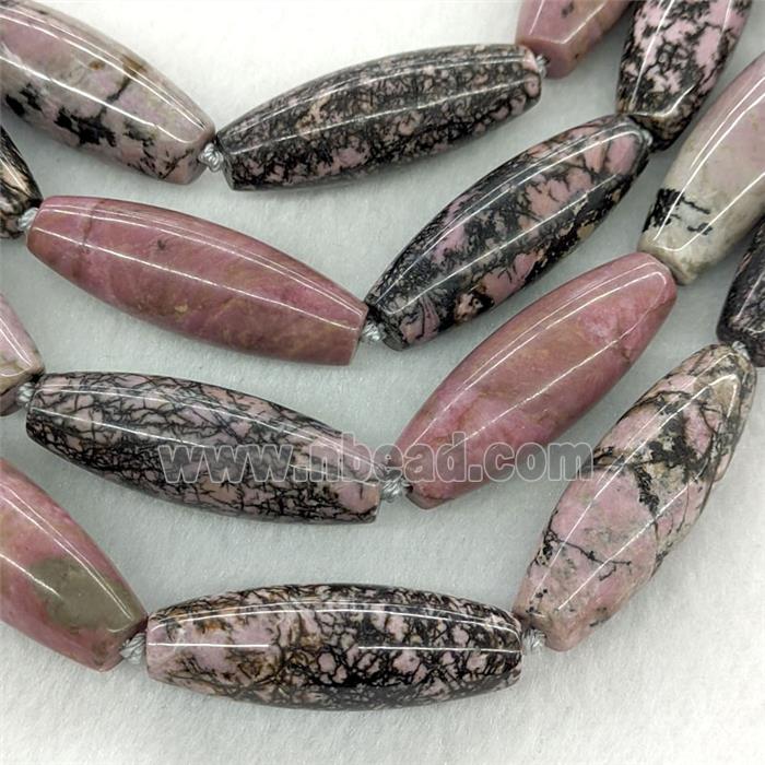 Natural Chinese Rhodonite Rice Beads Pink