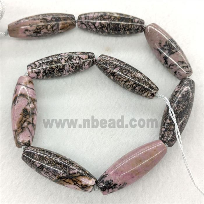 Natural Chinese Rhodonite Rice Beads Pink