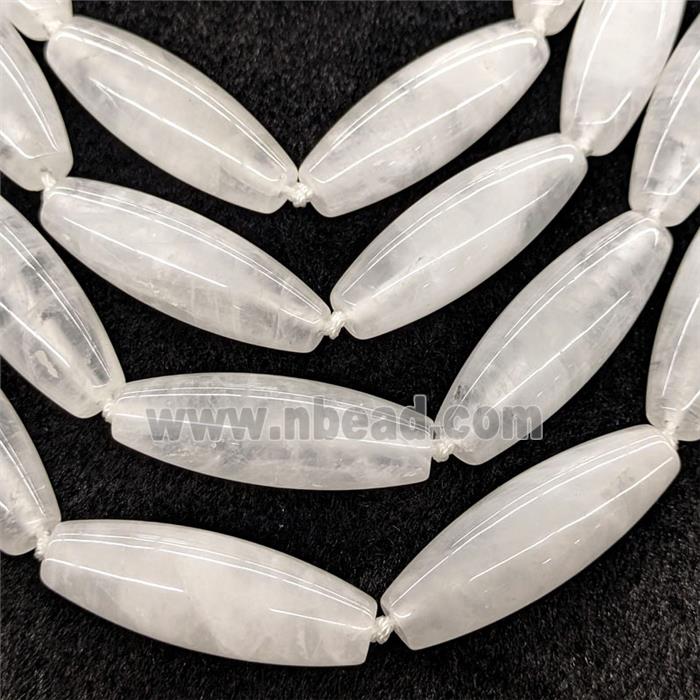 Natural Clear Crystal Quartz Rice Beads