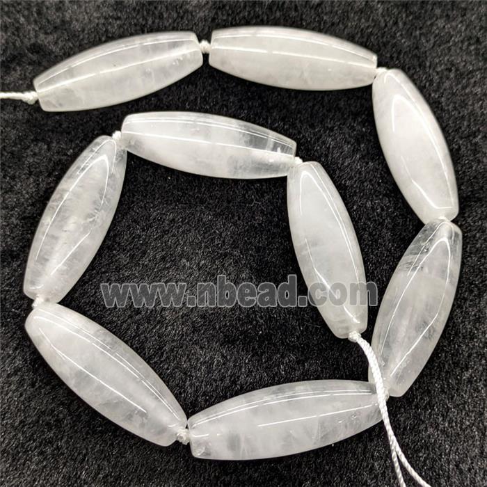 Natural Clear Crystal Quartz Rice Beads