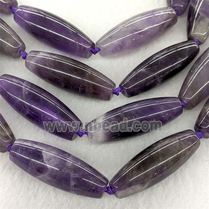 Natural Purple Amethyst Rice Beads