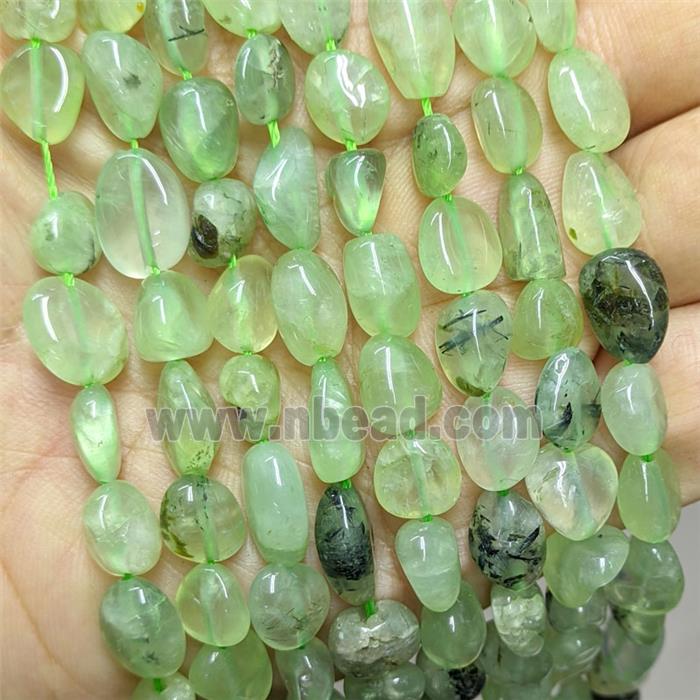 Natural Green Prehnite Chip Beads Freeform