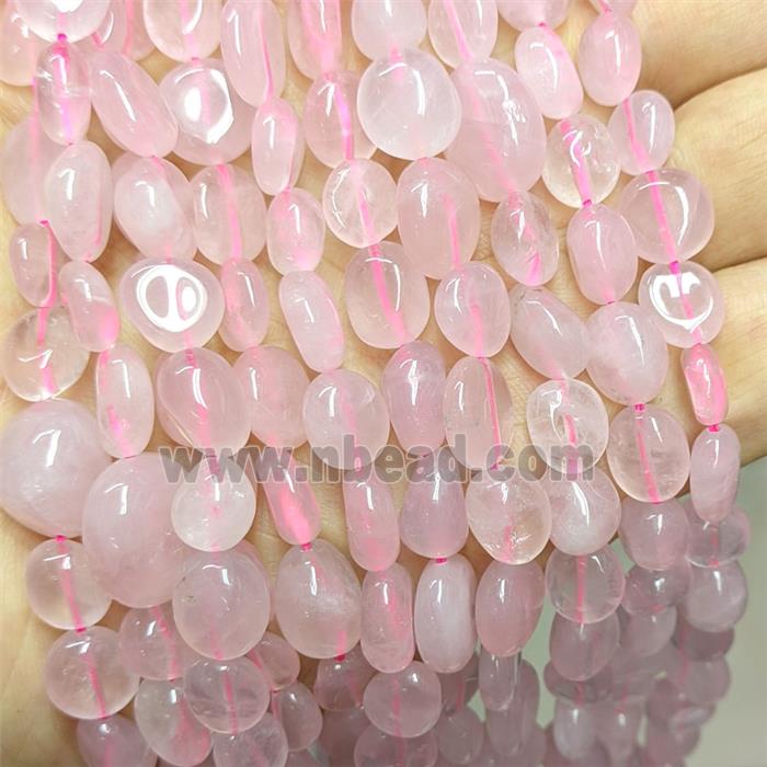 Natural Pink Rose Quartz Chip Beads Freeform